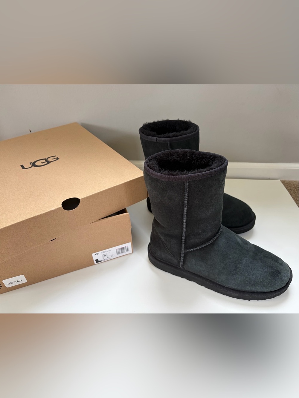 UGG Black Short Suede Boots